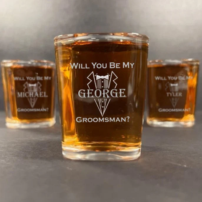 Groomsmen Shot Glasses